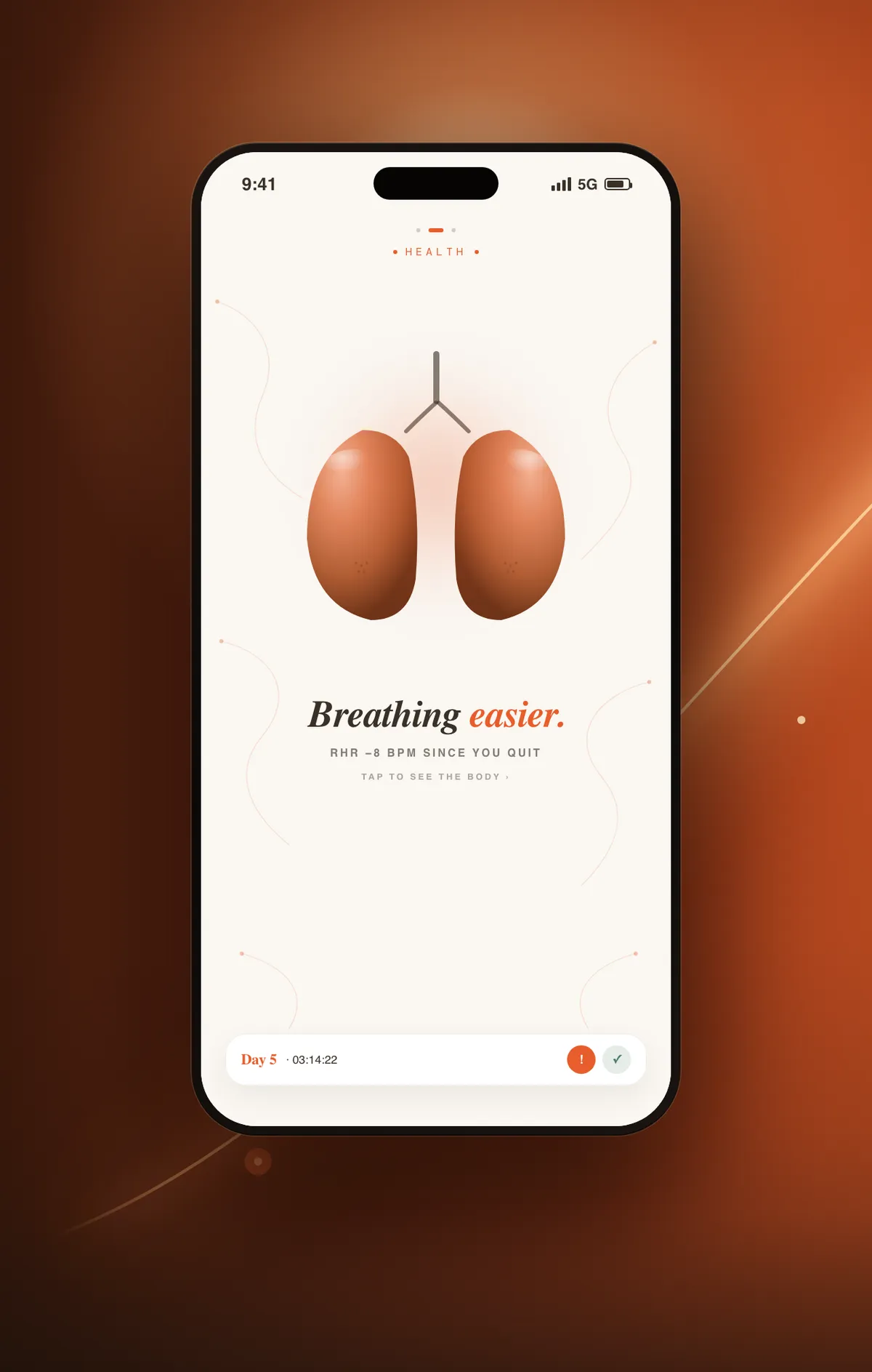 Cinder Living Body — lungs healing on day 5